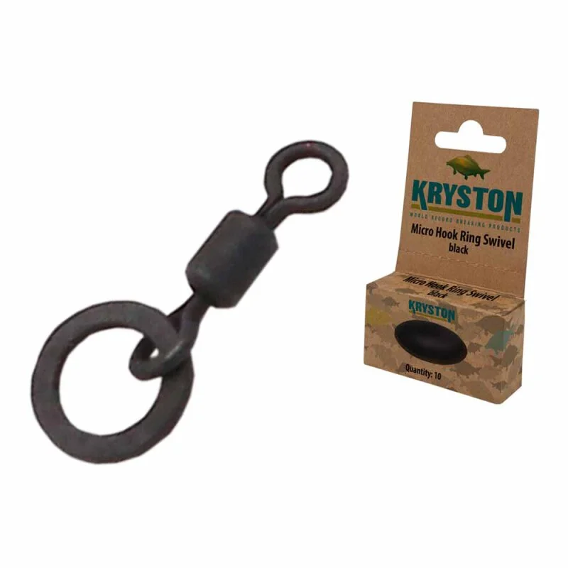 Kryston - Micro Hook Ring Swivel - Black 1 Kryston - Micro Hook Ring Swivel - Black